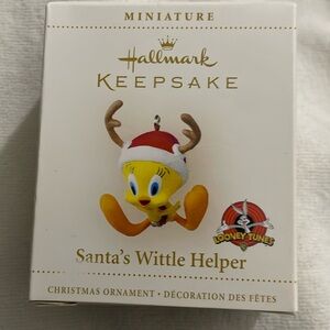 Hallmark Keepsake Santa’s Wittle Helper Tweedy Bird Looney Tunes Miniature NEW